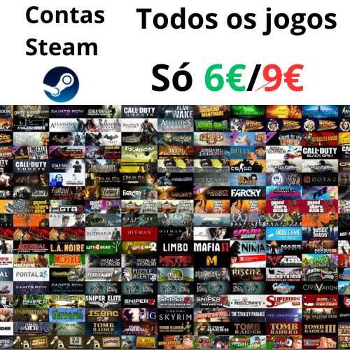 Contas Steam com todos os jogos 5€