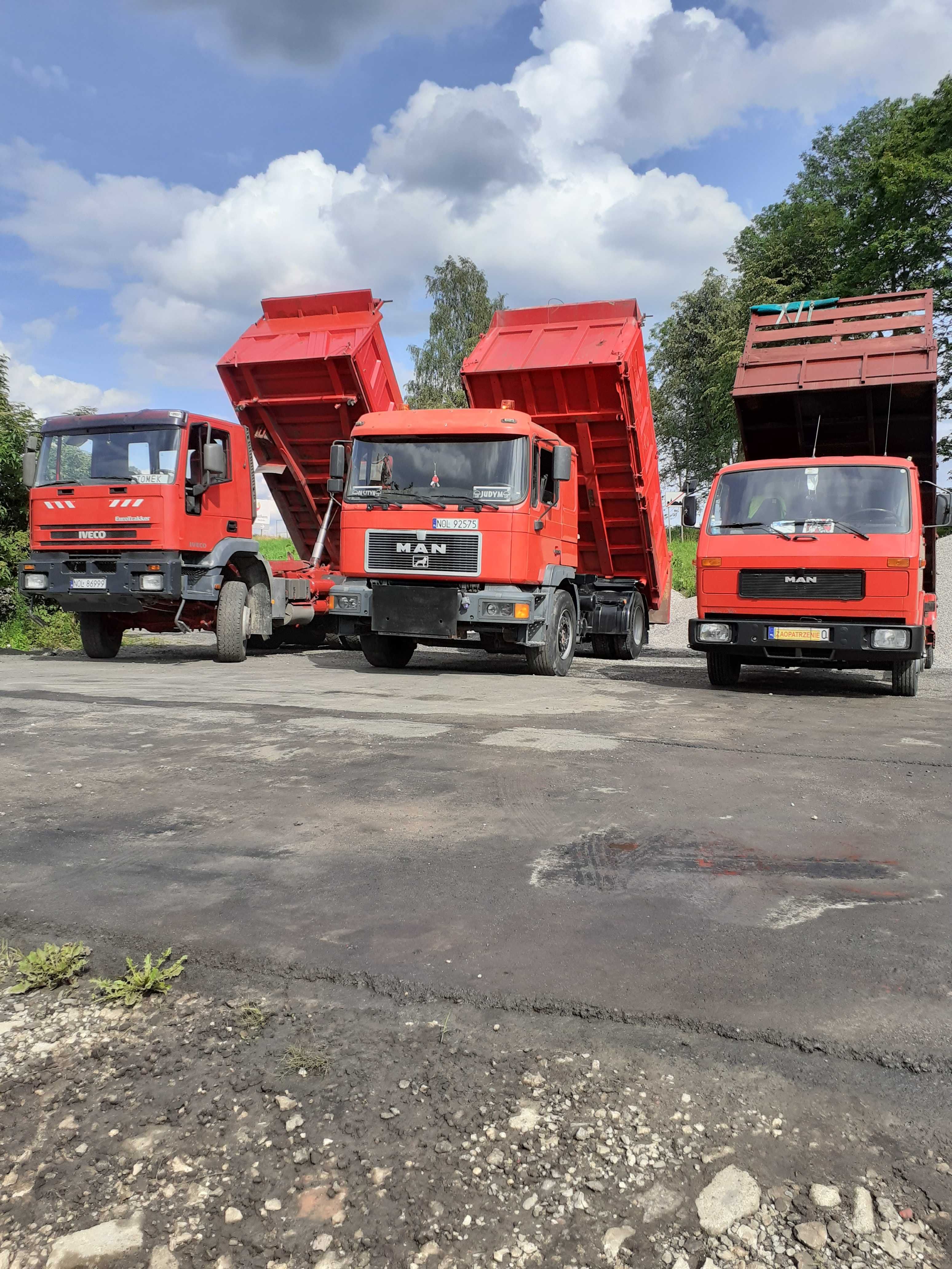 Piach, Piasek budowlany, Pospółka, Żwir, Transport.