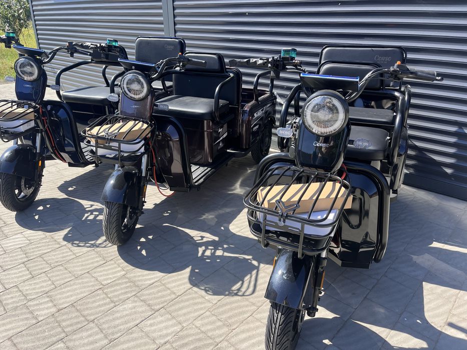 Доставка безкоштовна.Опт‼️Трицикл з кузовом1200w CORSO SIG7