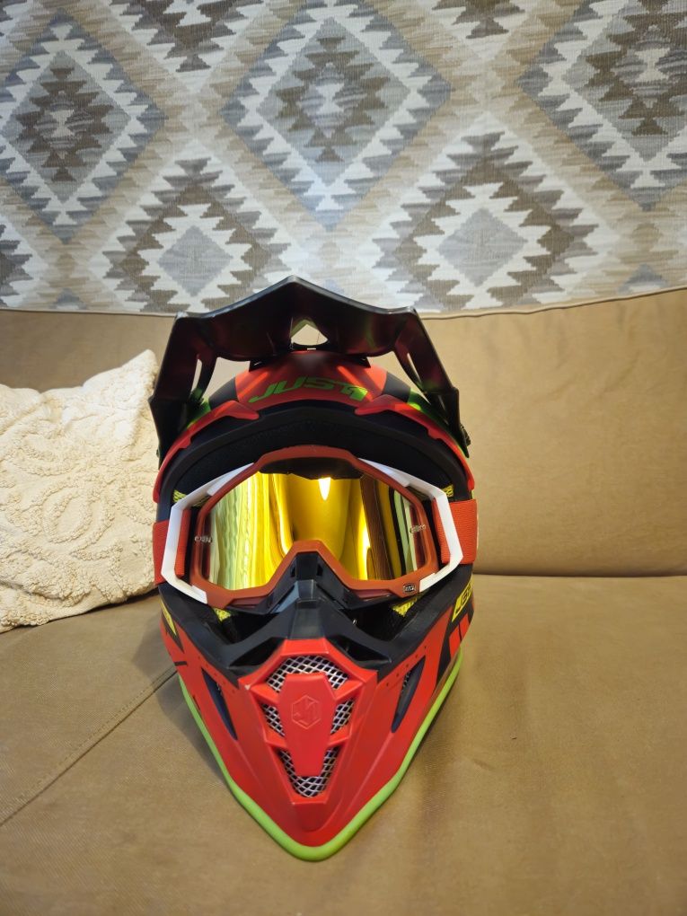 Kask Just1 J38 Rozmiar M z goglami Cross Quad 57-58