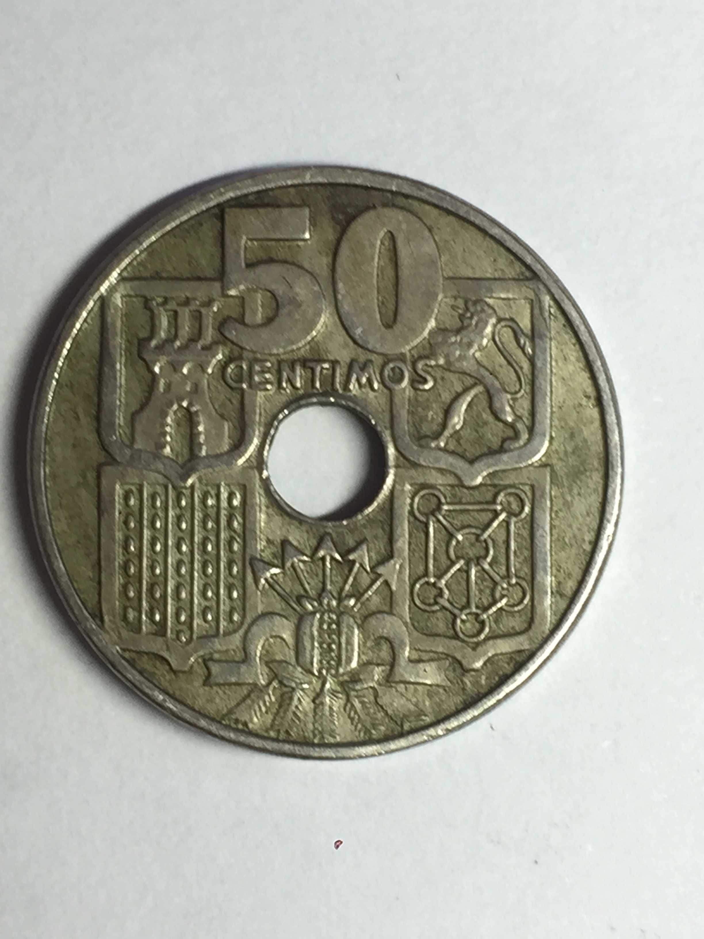 50 Centimos 1949 rok Hiszpania