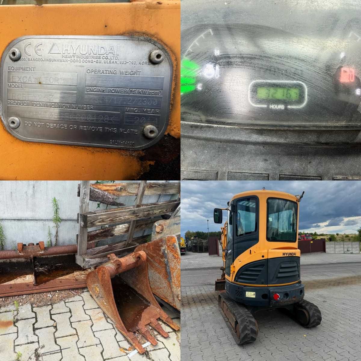 minikoparka HYUNDAI ROBEX 25Z-9A 3 łyżki 2730kg MITSUBISHI 3200mtg