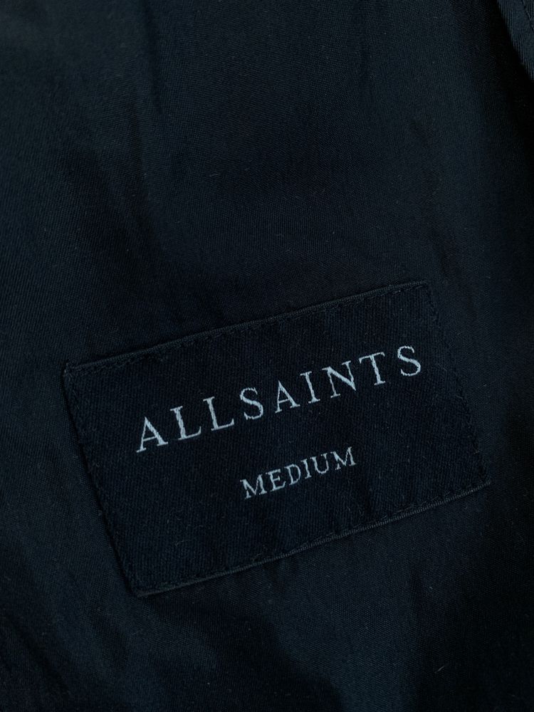 Черная куртка ветровка анорак парка безрукавка бомбер allsaints
