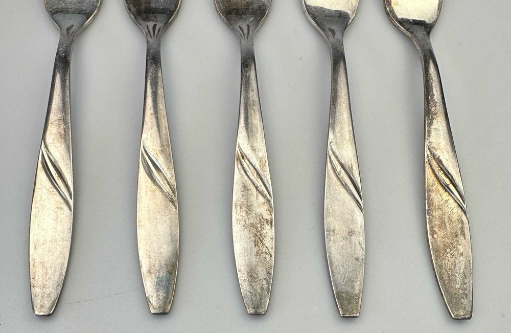 Widelczyki do ciasta  5 sztuk posrebrzane