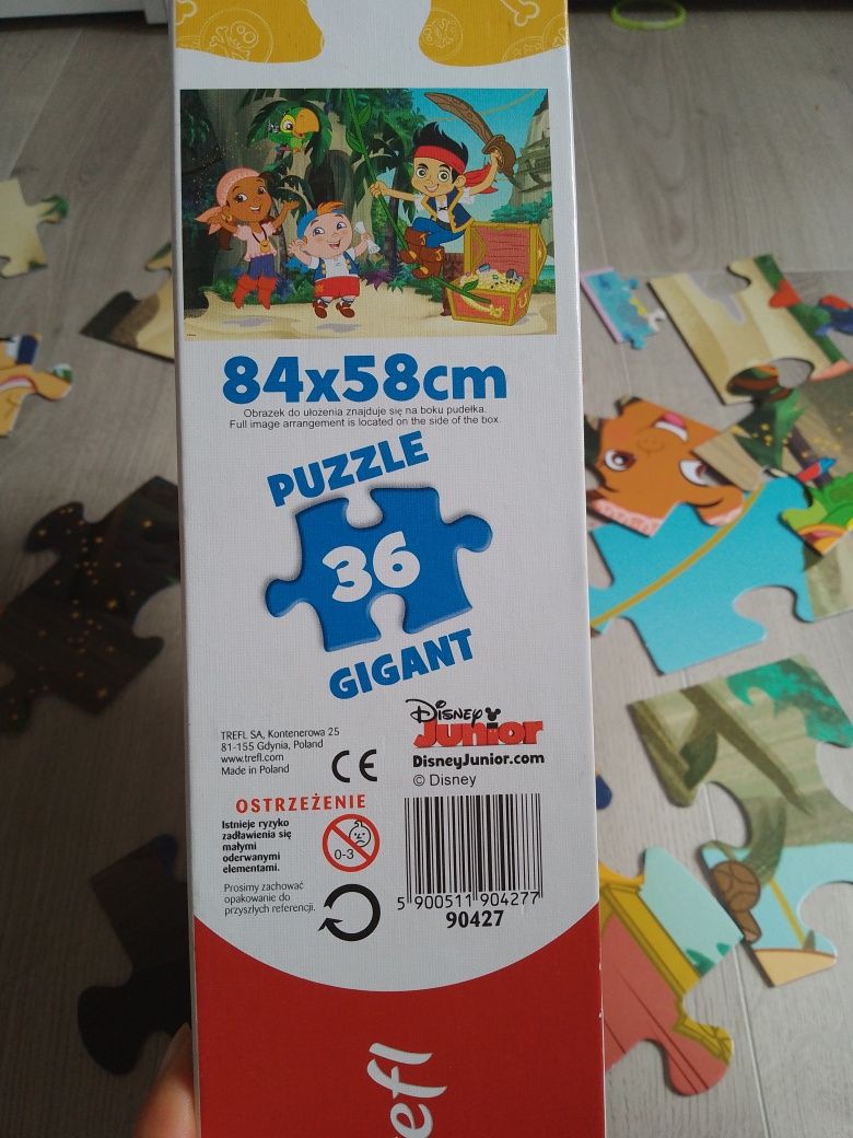 Puzzle gigant od 3lat Jake i piraci 84x58cm