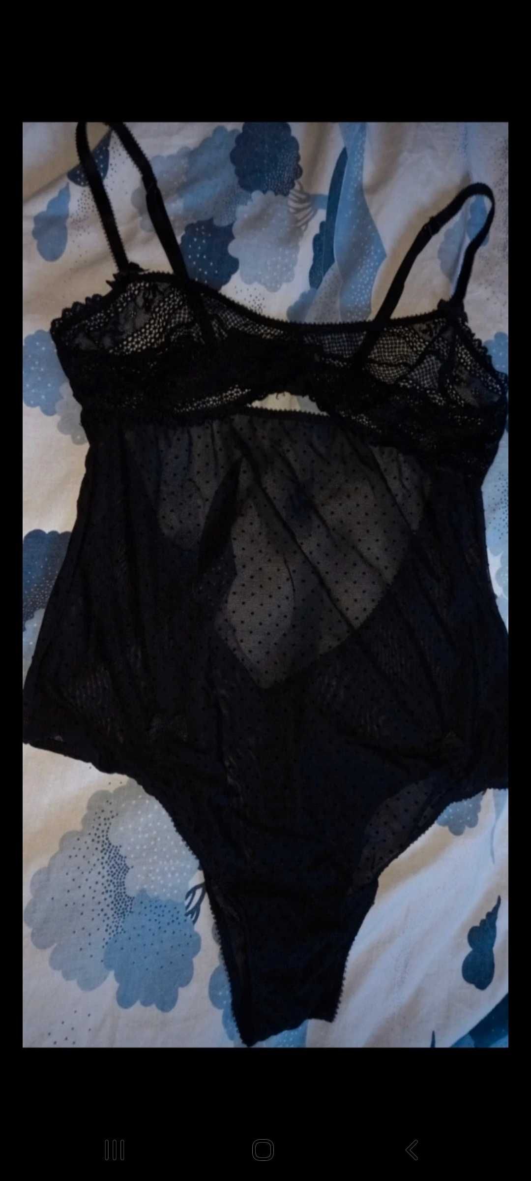 Body rendado preto - S - Women'Secret