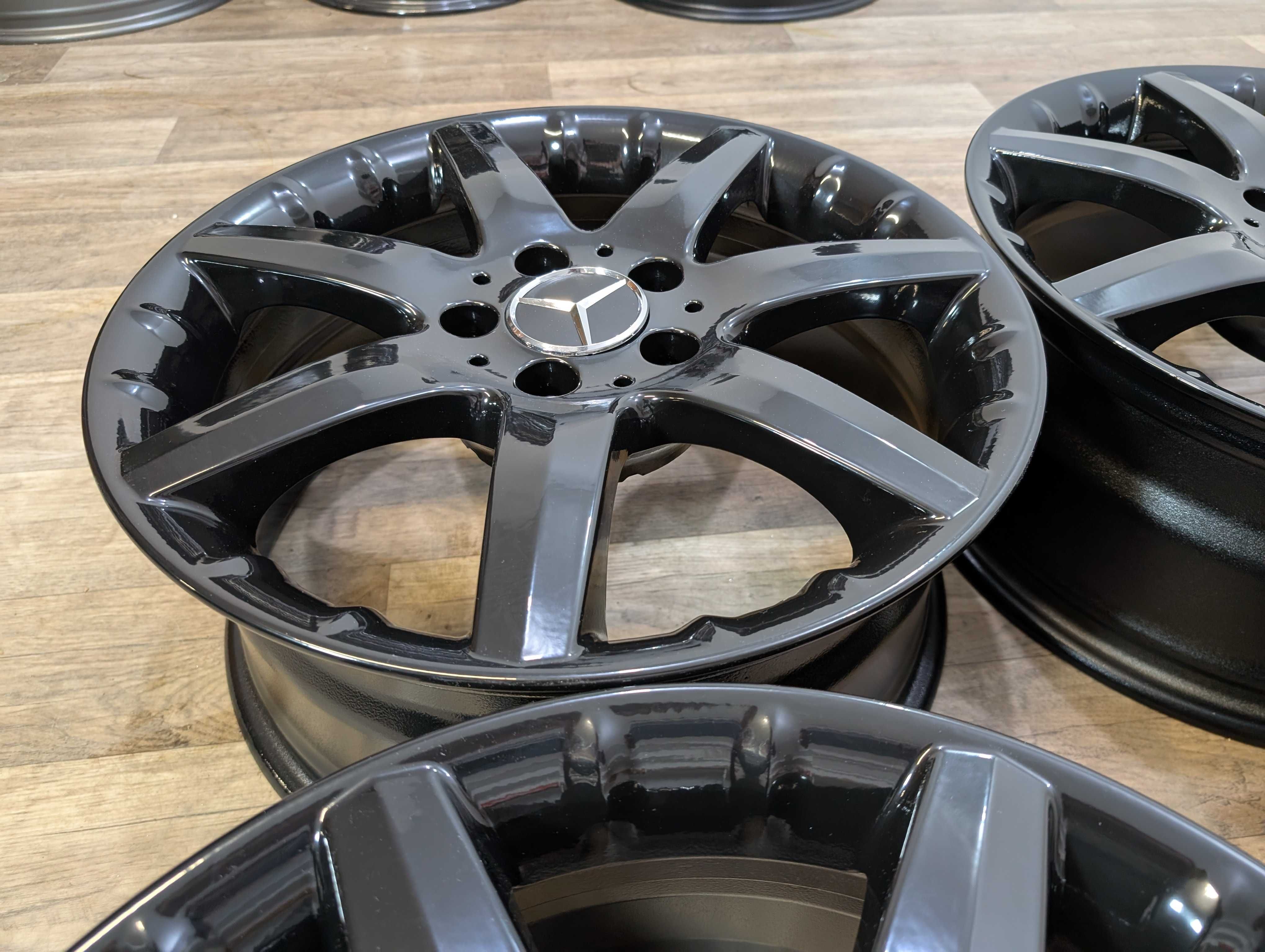 czarne oryginalne mercedes 17 5x112 b w246 cla 117 a 176 amg v-klassa
