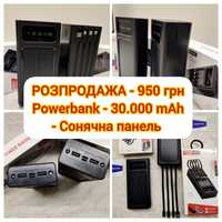 Powerbank 30000 mah мощный Павербанк с разъёмами Powerbank Белый