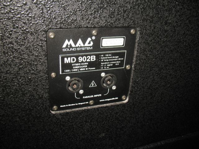 Сабвуферы Mag MD902B ,процессор DB-MARK DP26. Dynacord electro voice