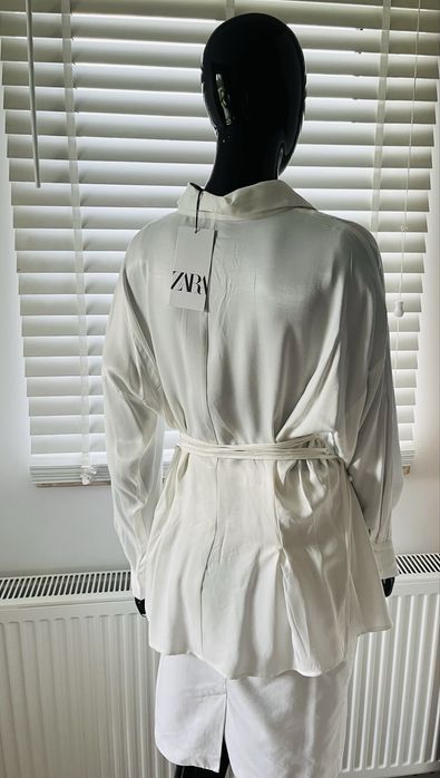 Zara r. S nowa koszula kremowa z metka wiskoza