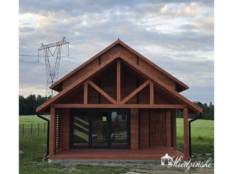 Dom drewniany,letniskowy,ogrodowy, Krokus 6x11m, z poddaszem do 70m2