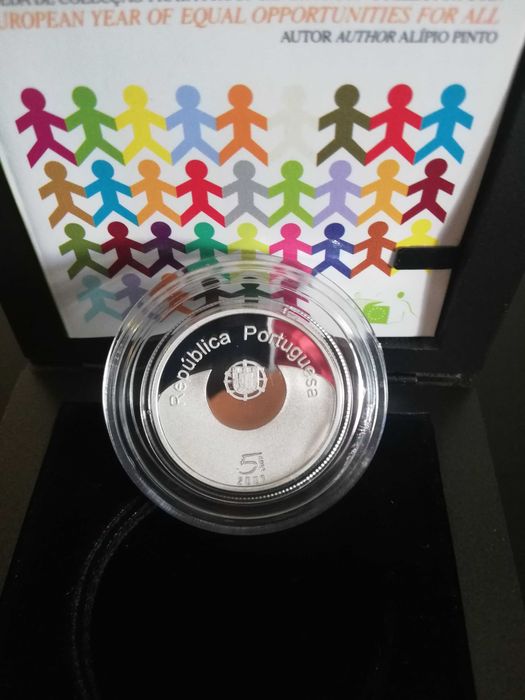 MOEDA PROOF 5€ Ano Europeu da Igualdade de Oportunidades para Todos
