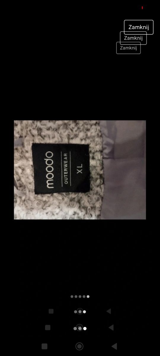 Szary płaszcz roz xl firmy Moodo