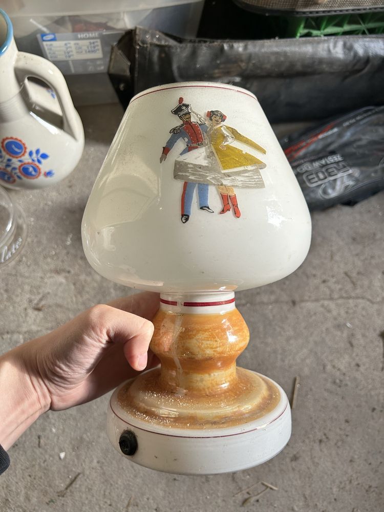 Stara obudowa do lampy vitropol kolekcjonerska taniec mazurek lampa