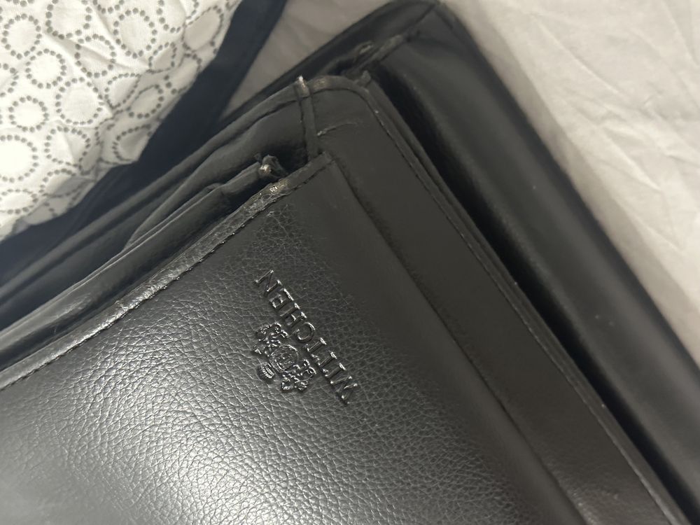Torba na laptopa dokumenty Wittchen skórzana Czarna pojemna wyjazdowa