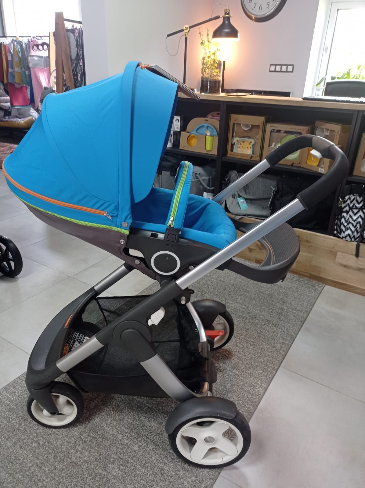 Stokke Crusi Trailz Urban Blue zestaw 2w1 w świetnym stanie!