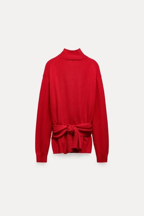 Светр ZARA зі 100%-го кашеміру з вузлом