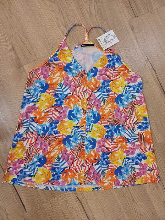 Nowy cudny kolorowy Top letni r.M duży Mohito miękki i wygodny