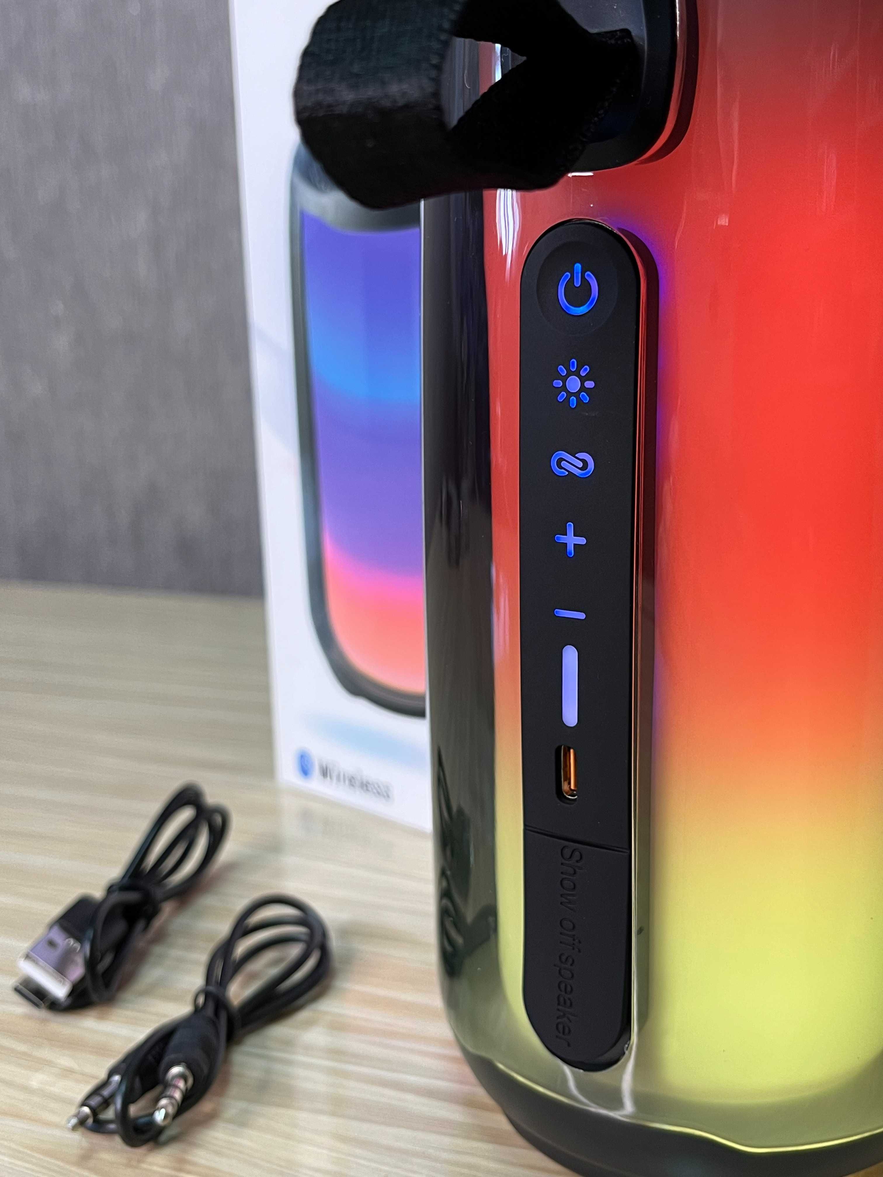 Беспроводная Bluetooth колонка Pulse 5 с подсветкой 20 Вт | микрофон