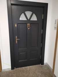 Drzwi drewniane zewnętrzne dębowe dostawa GRATIS (czyste powietrze)