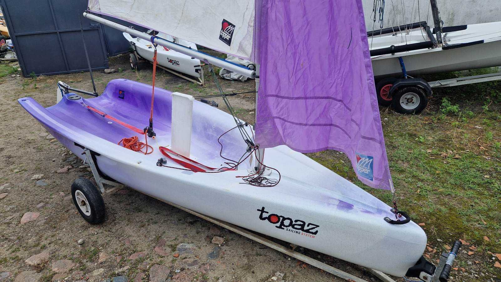 Łódź żaglowa żaglówka Topper Topaz Uno + wózek slipowy (4)