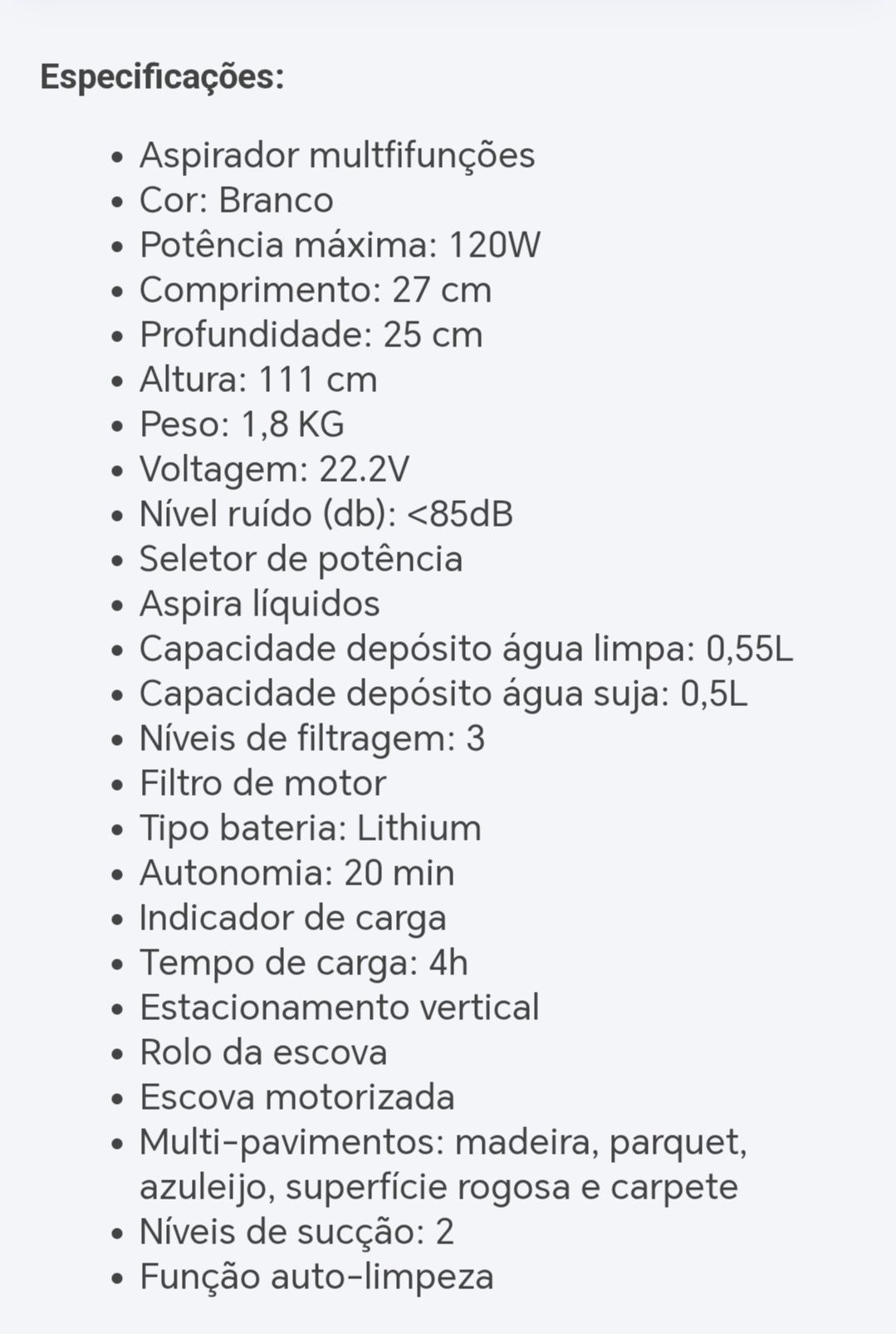 Aspirador vertical 3 em 1, marca flama
