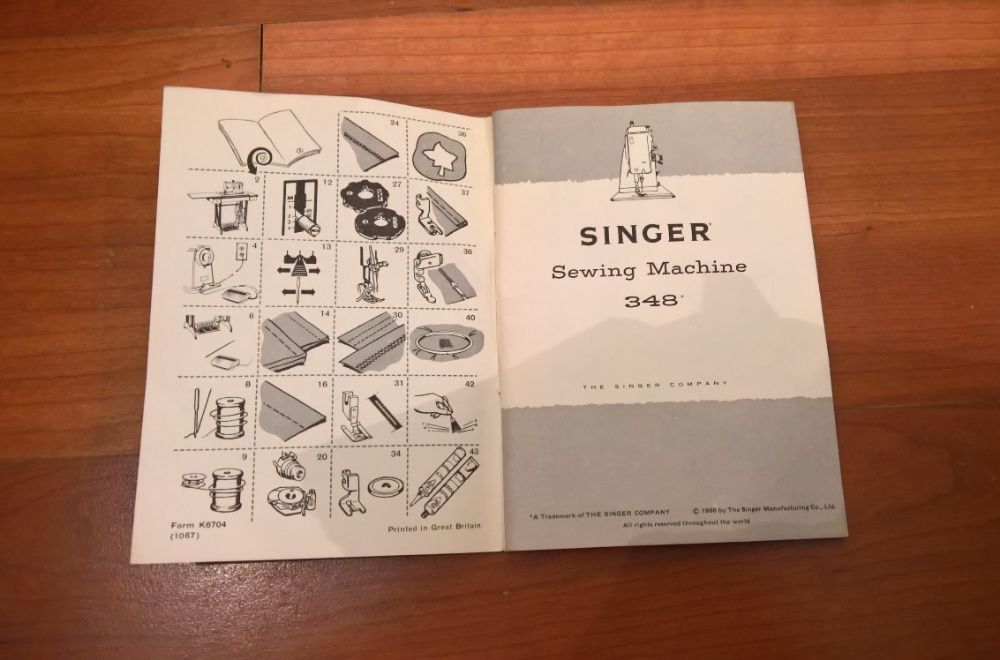 Livro manual Singer 348