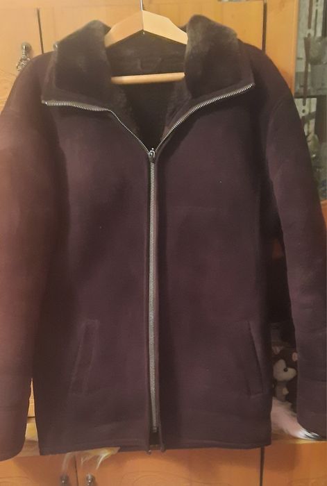 Мужская тёмно/коричневая дублёнка
