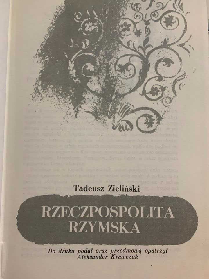 Rzeczpospolita rzymska Tadeusz Zieliński