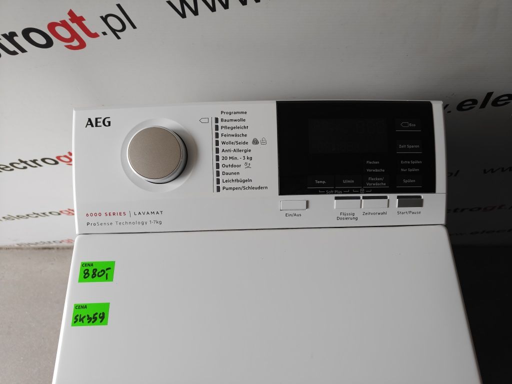 Pralka AEG  z góry ładowana  40cm szer. 7kg 1200obr