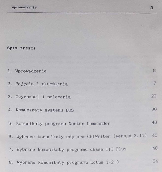Słownik terminów i komunikatów komputerowych w DOS , Sikorski 1990