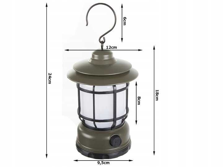 Lampa kempingowa biwakowa akumulatorowa led funkcja pochodni 14450