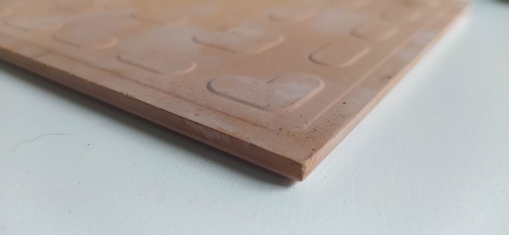 Płytki dekoracyjne pudrowy róż wzór kwiaty retro