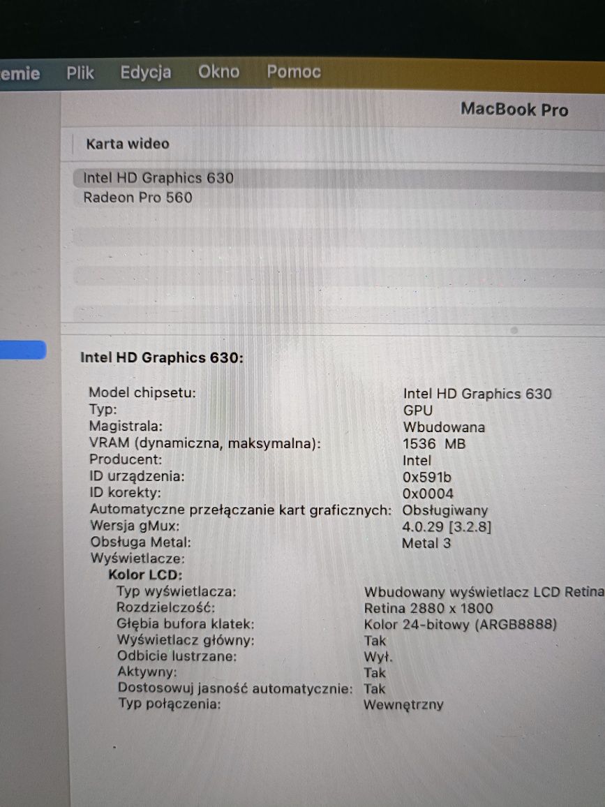 MacBook Pro 15" 2016 3.1Ghz 16GB 1TB
