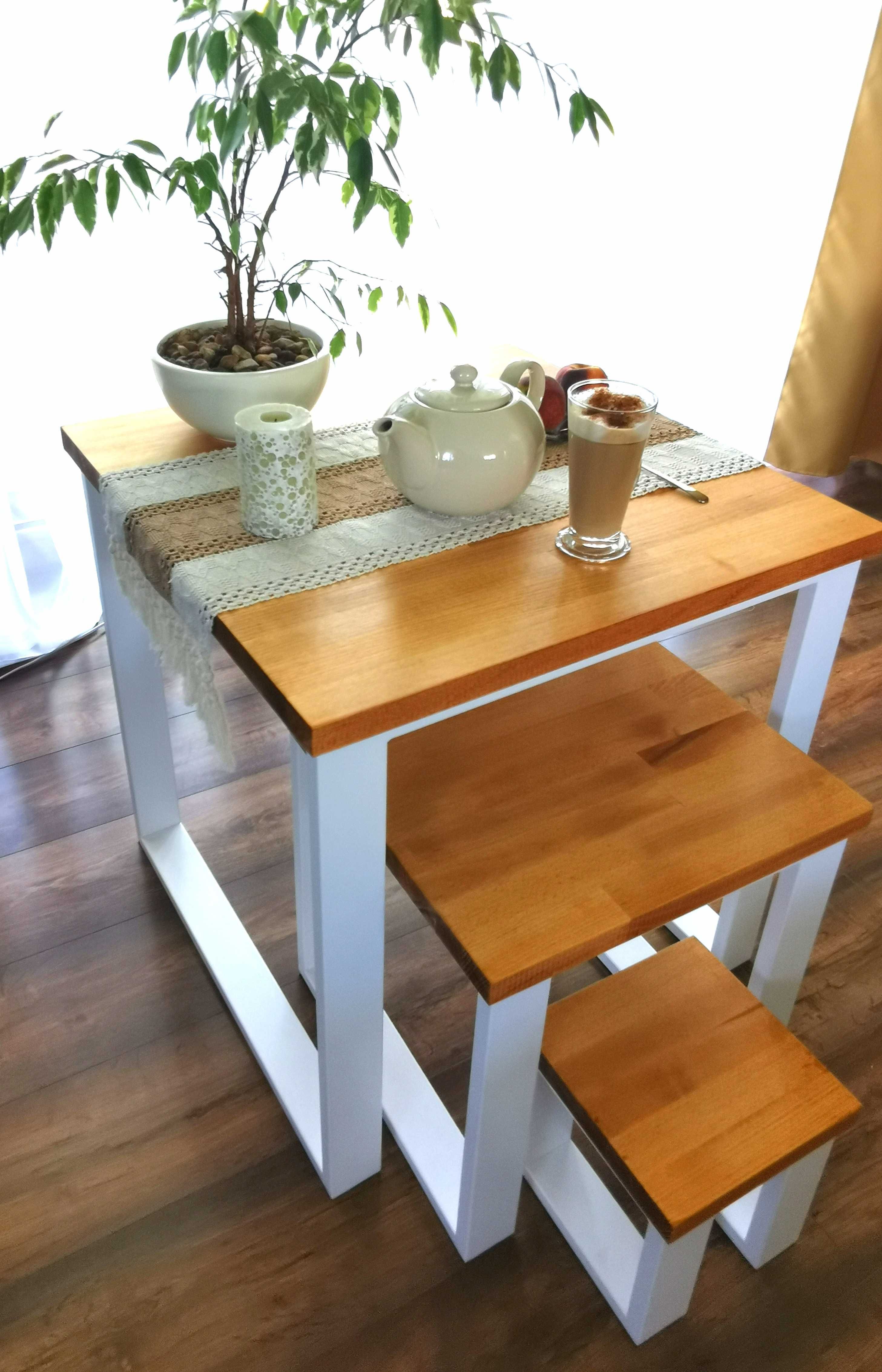 Nowy Stolik kawowy do salonu w stylu LOFT 3 in 1