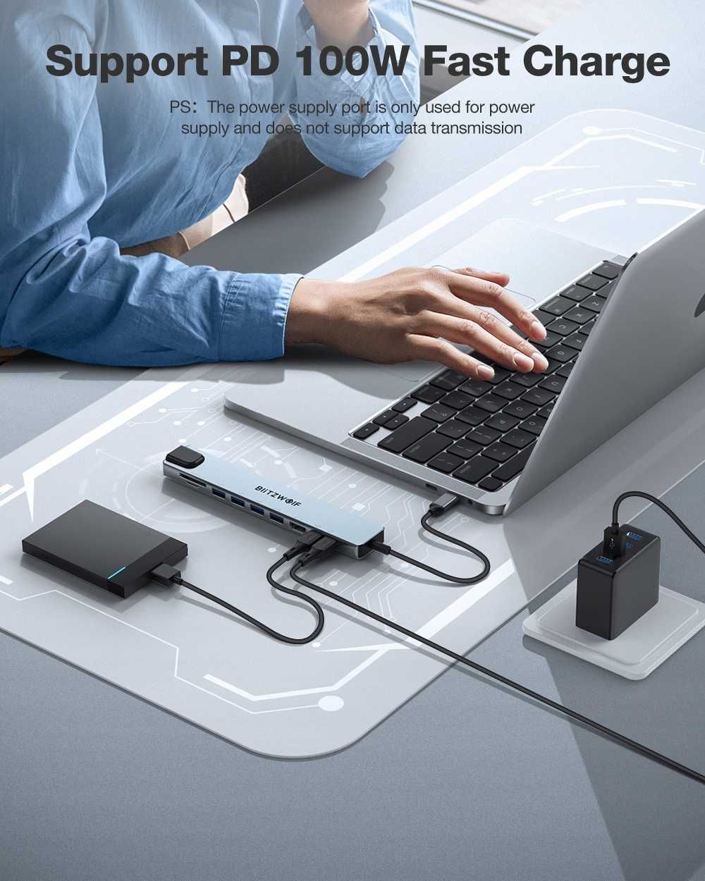 Blitzwolf hub USB mini-stacja dokująca BW-NEW TH5