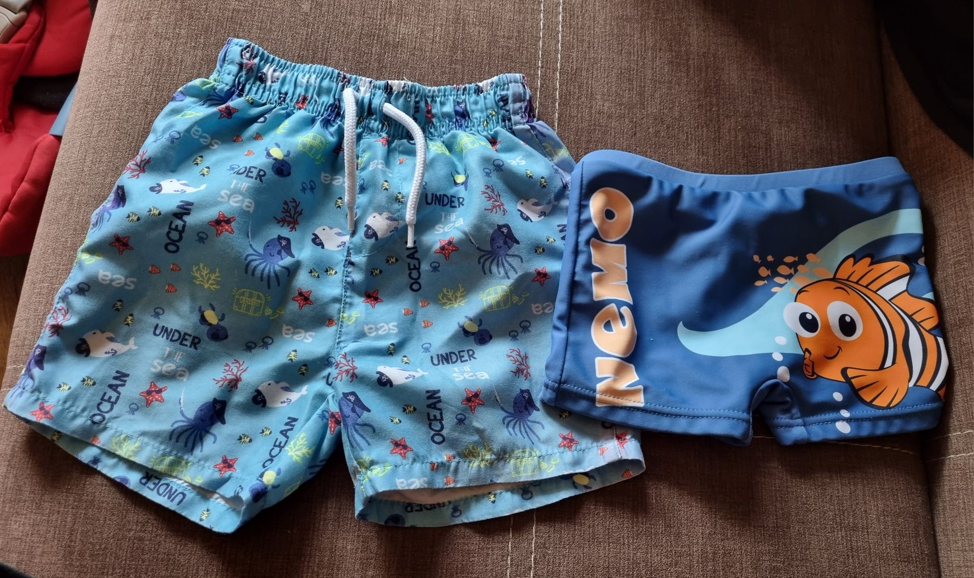 2x kąpielówki dla chłopca, dziecięce niemowlęce, rozmiar 80