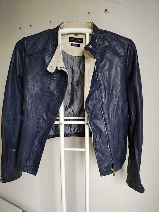 - Massimo Dutti  - Skórzana ramoneska, kurtka r. M