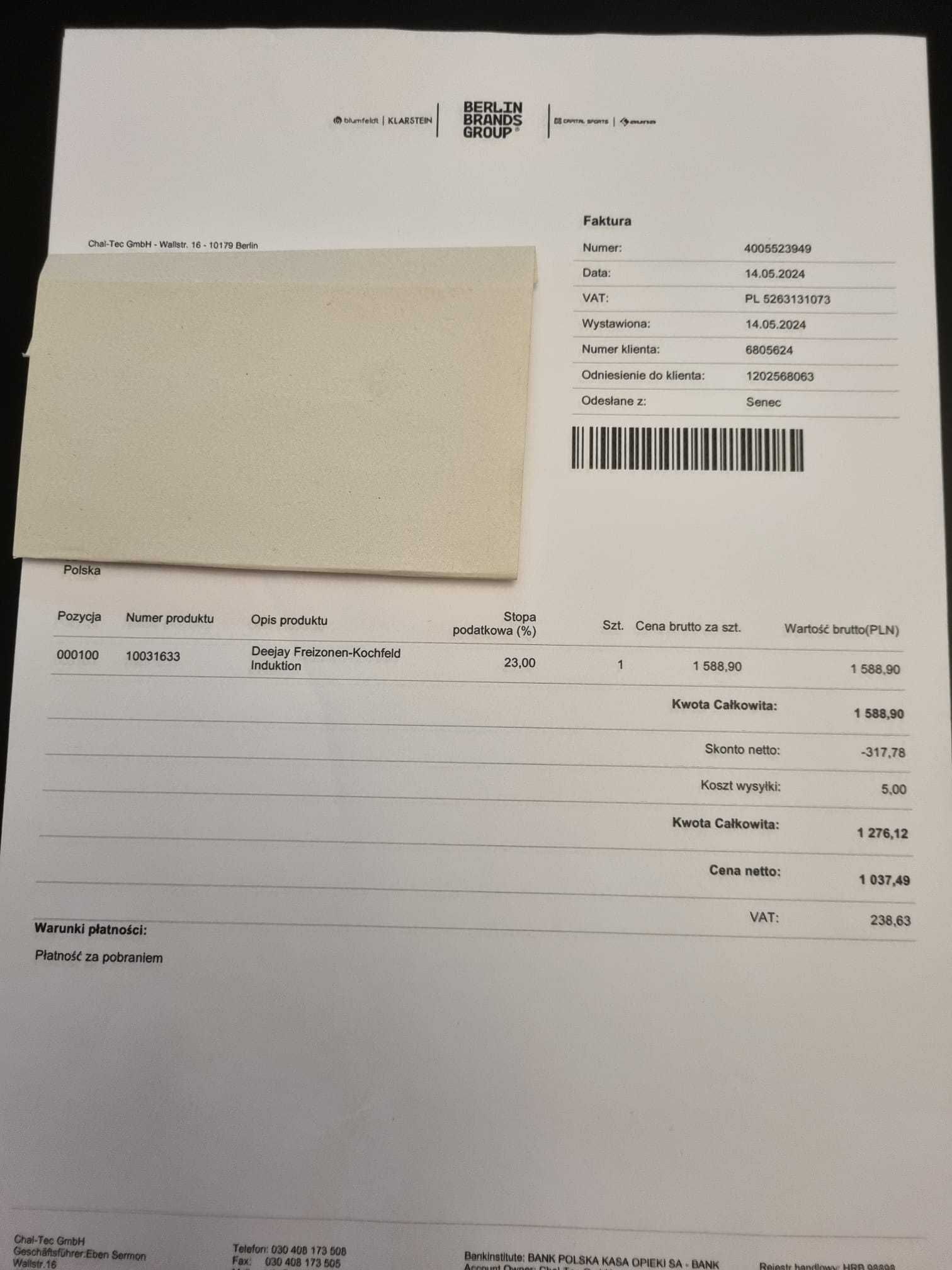 Klarstein CP5-Deejay Kuchenka indukcyjna wolnostojąca, płyta JAK NOWA!