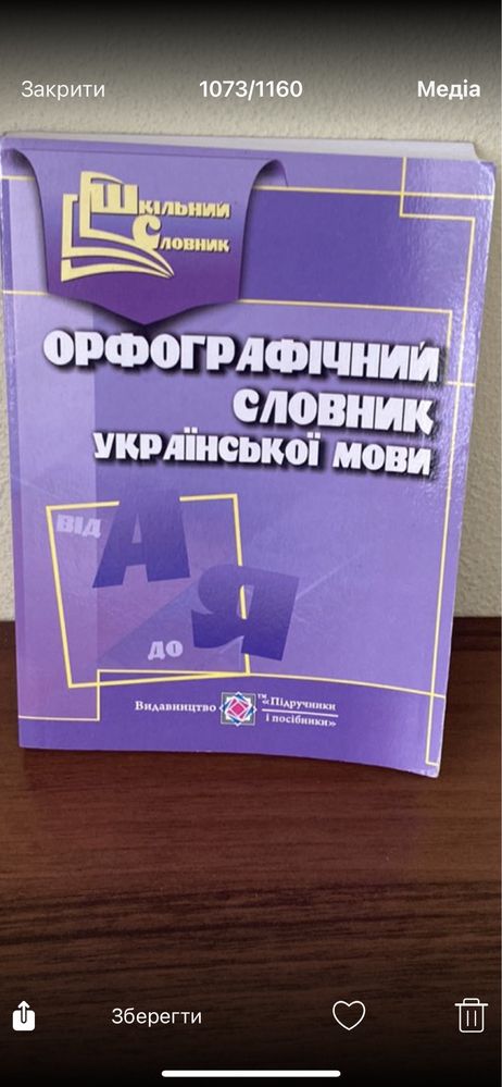 Орфографічний словник української мови. Шкільний словник від А до Я