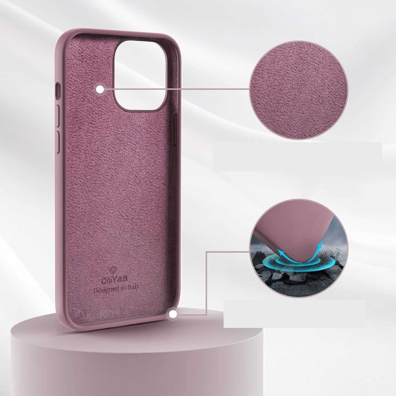 OitiYaa plecki etui case iphone 14 pro max fiolet/róż