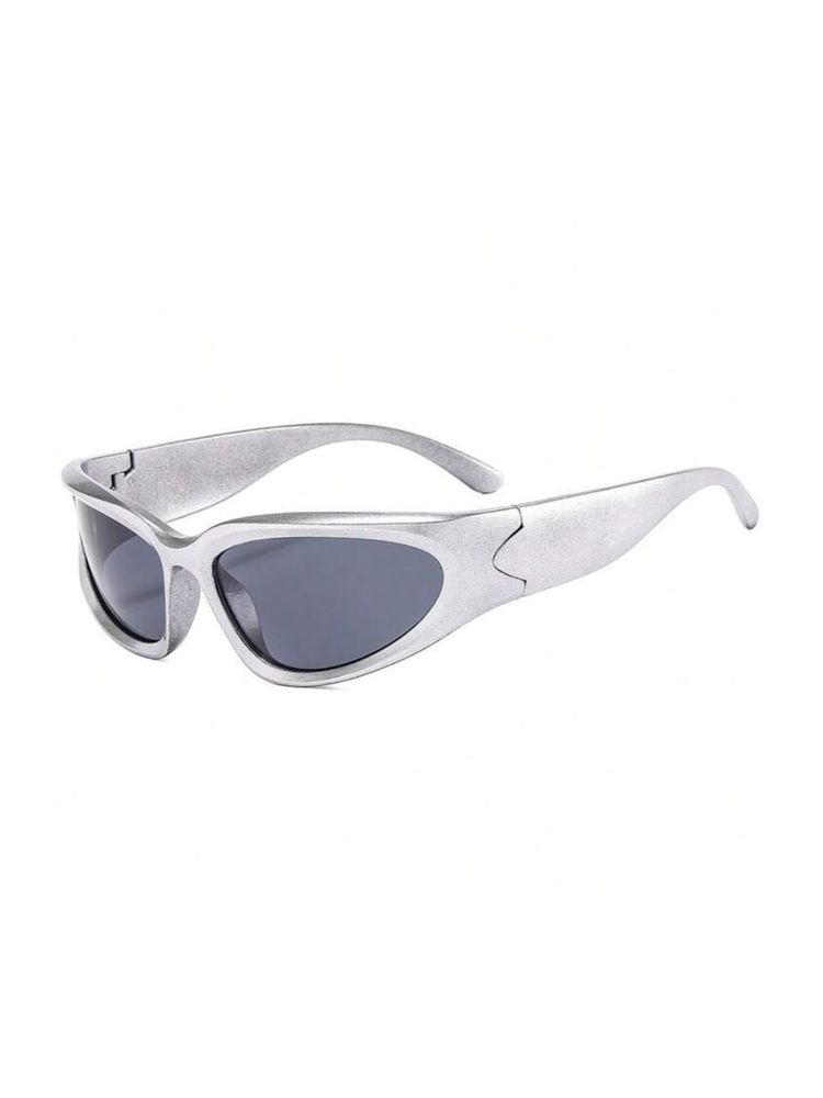 Nowe modne srebrne uniseks szybkie okulary przeciwsłoneczne y2k