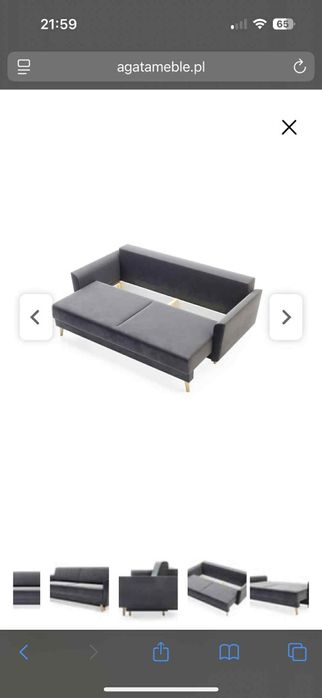 Sofa rozkładana z funkcją spania