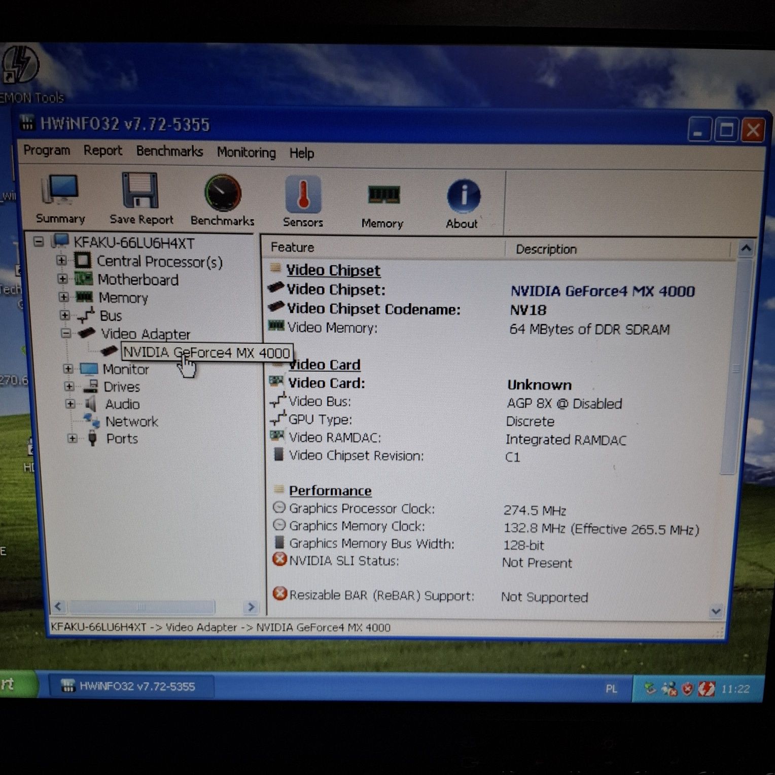 Geforce4 MX4000 64mb 128bit AGP