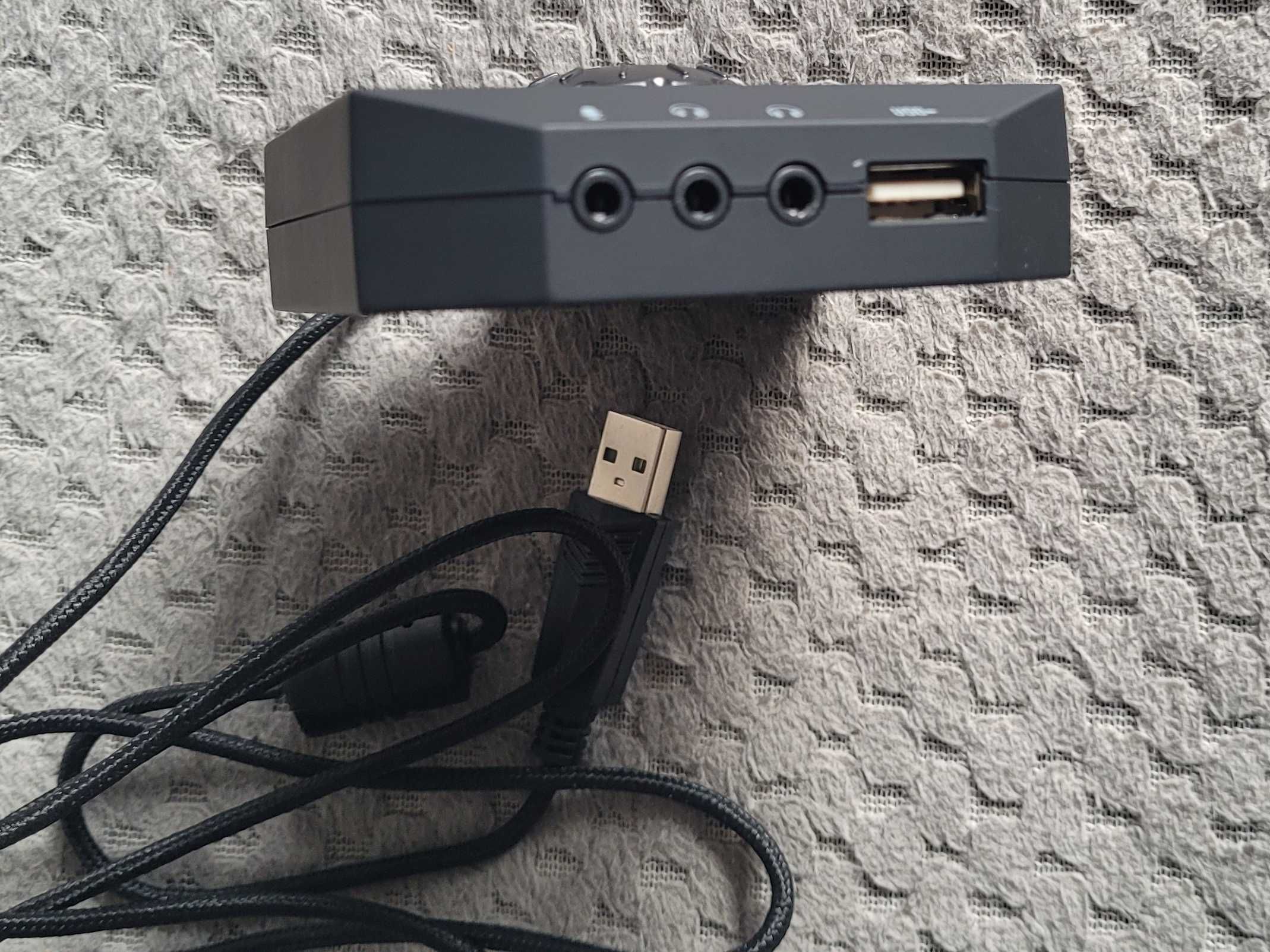 CSL - zewnętrzna karta dźwiękowa USB z regulacją głośności - Hub USB