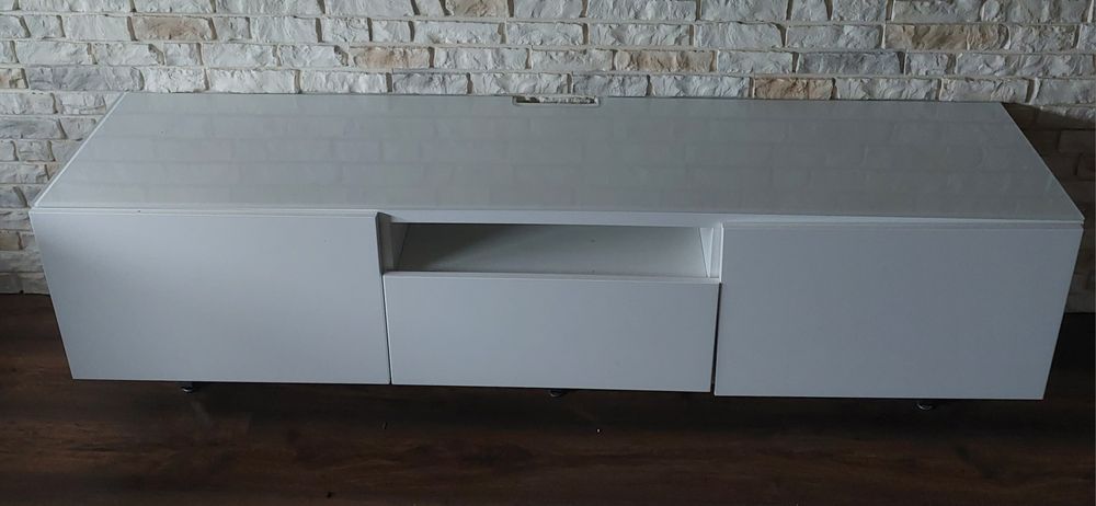 Szafka Pod Telewizor  IKEA BESTA Szafka pod TV, biały/Lappviken 180 cm