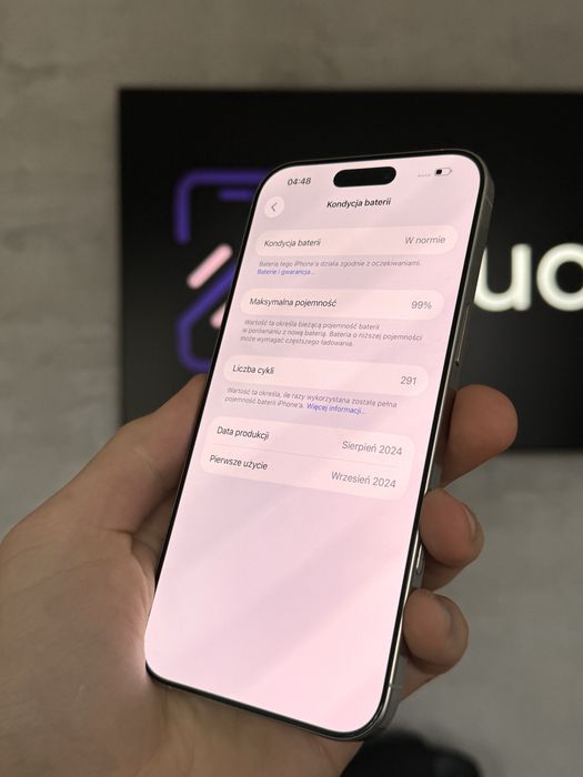 RATY 0% iPhone 16 Pro Max 256GB BATERIA 99% GWARANCJA 12 miesiecy!!!