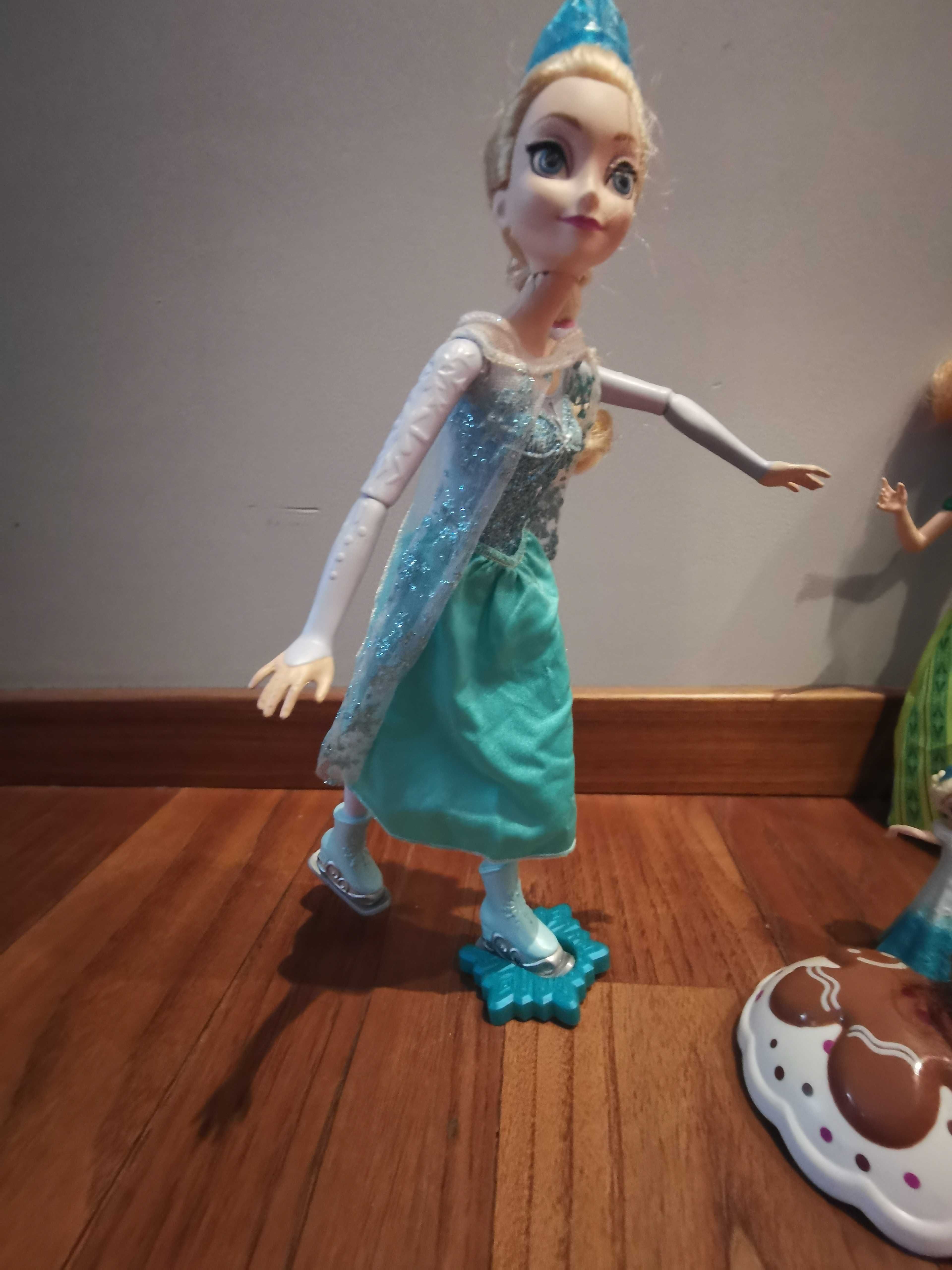 ok 30 elem., łyżwiarka Elsa+Anna, Syrenka Disney, ala Barbie