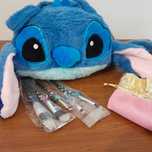 Peluche Stitch peluche bolsa e pincéis maquilhagem