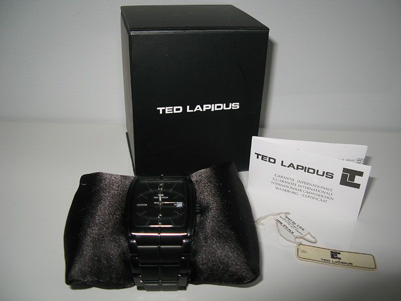 TED LAPIDUS męski zegarek na czarnej bransolecie j.Nowy